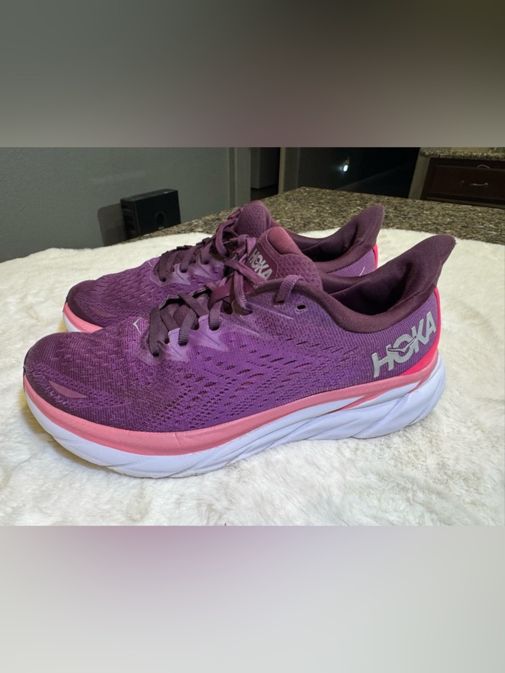 Hoka Women’s Purple and Pink Running Shoes